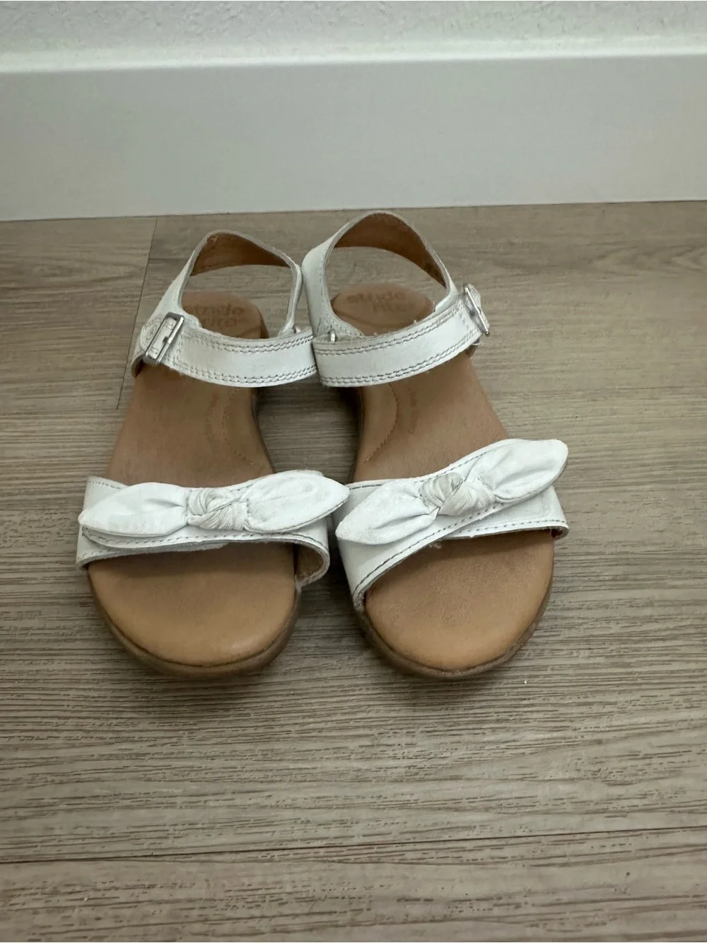 Stride Rite Kids White Bow Sandals - Whitney Summer Shoes